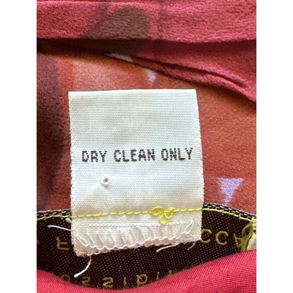 Possibility by Florl di Zucca Silk Chiffon Dress M Burgundy Floral Forest Fairy - Picture 10 of 13